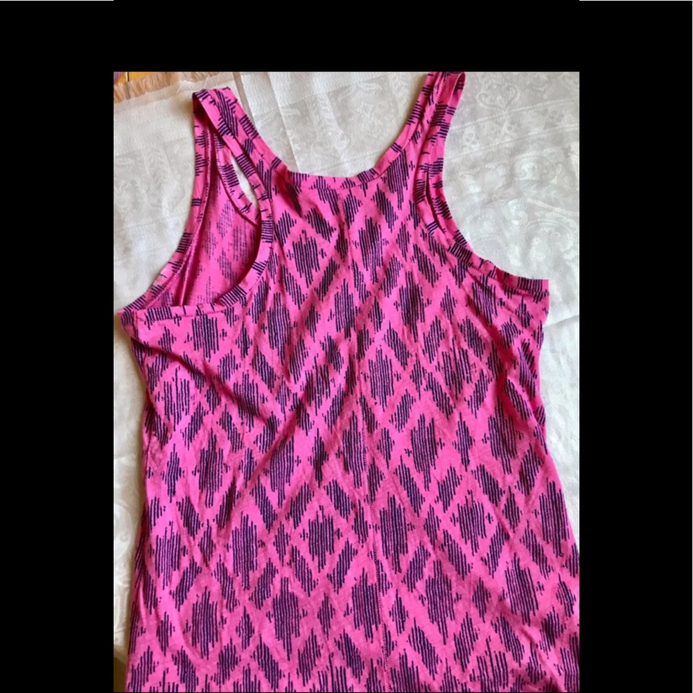 Loft Vintage Soft Cotton Tank Pink Tribal  (M)